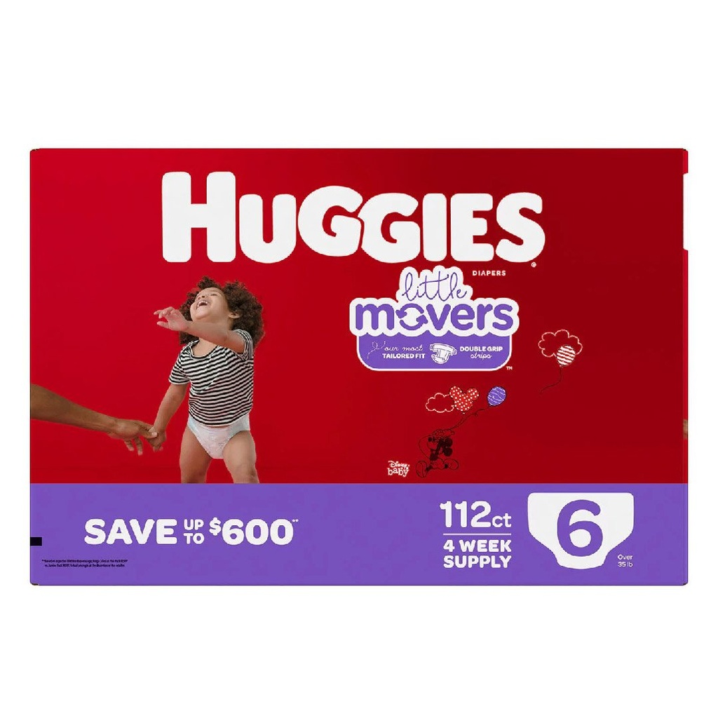 Pañales Huggies Little Movers Talla 6 / 112 Pack