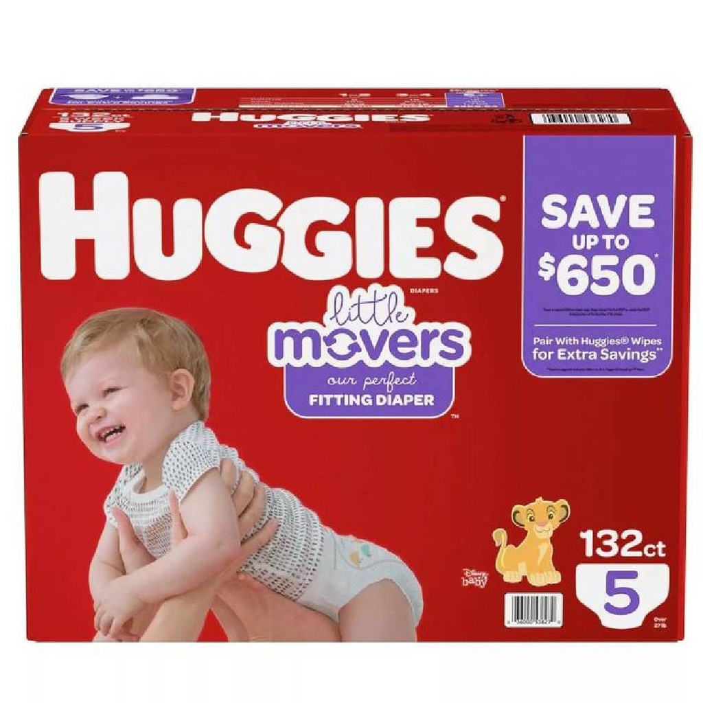 Pañales Huggies Little Movers Talla 5 / 132 Pack