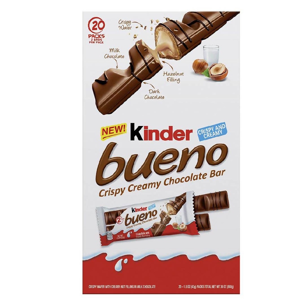 Chocolate Kinder Bueno, 20 Pack / 43g