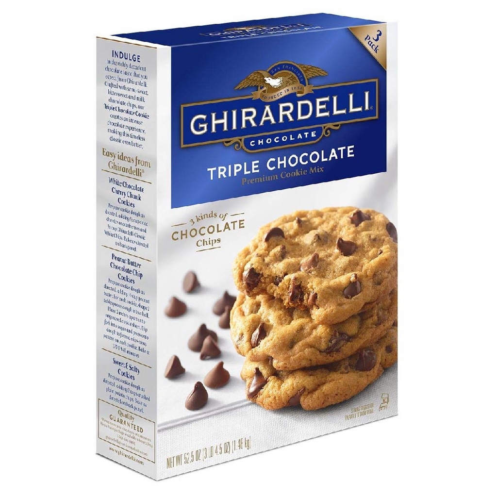 Ghirardelli Mezcla De Galleta Triple Chocolate / 3 Pack / 1.48kg