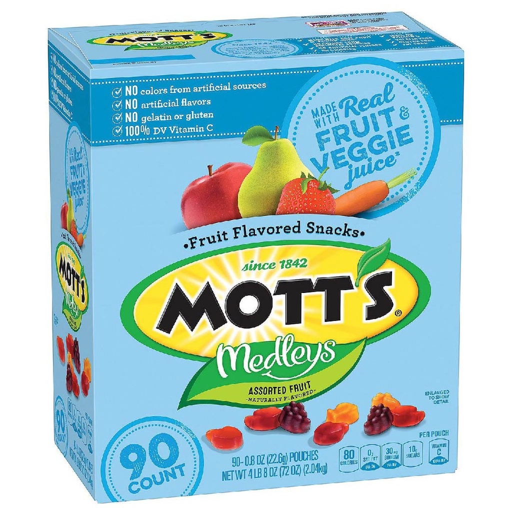 Mott´s Gomitas De Fruta Sin Gluten, 90 Pack / 2.04Kg