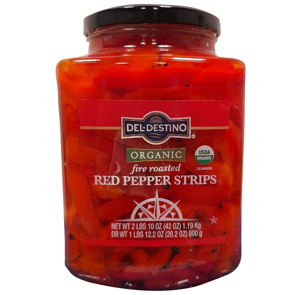 Tiras De Pimiento Rojo Orgánico, Del Destino / 1.19 Kg