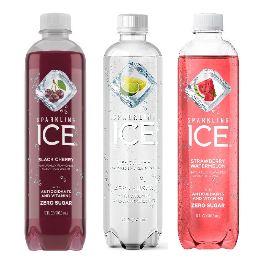 Agua Con Gas Saborizada Sparkling Ice, 18 Pack Sabores Variados / 502.8ml