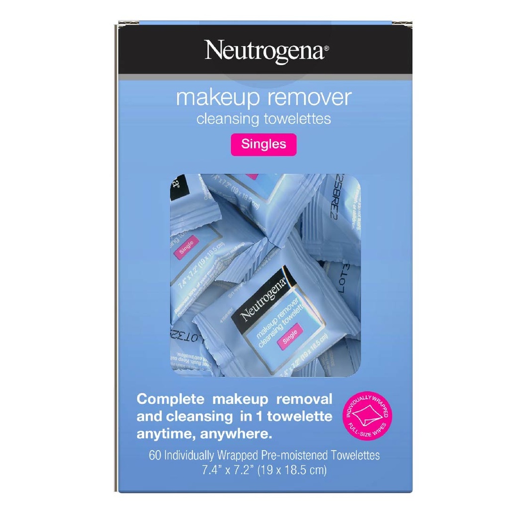 Toallitas Removedoras De Maquillaje Neutrogena, 60 Pack