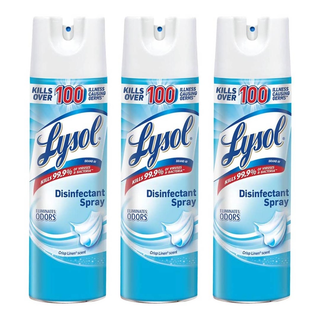 Lysol Spray Desinfectante, 3 Pack / 19oz