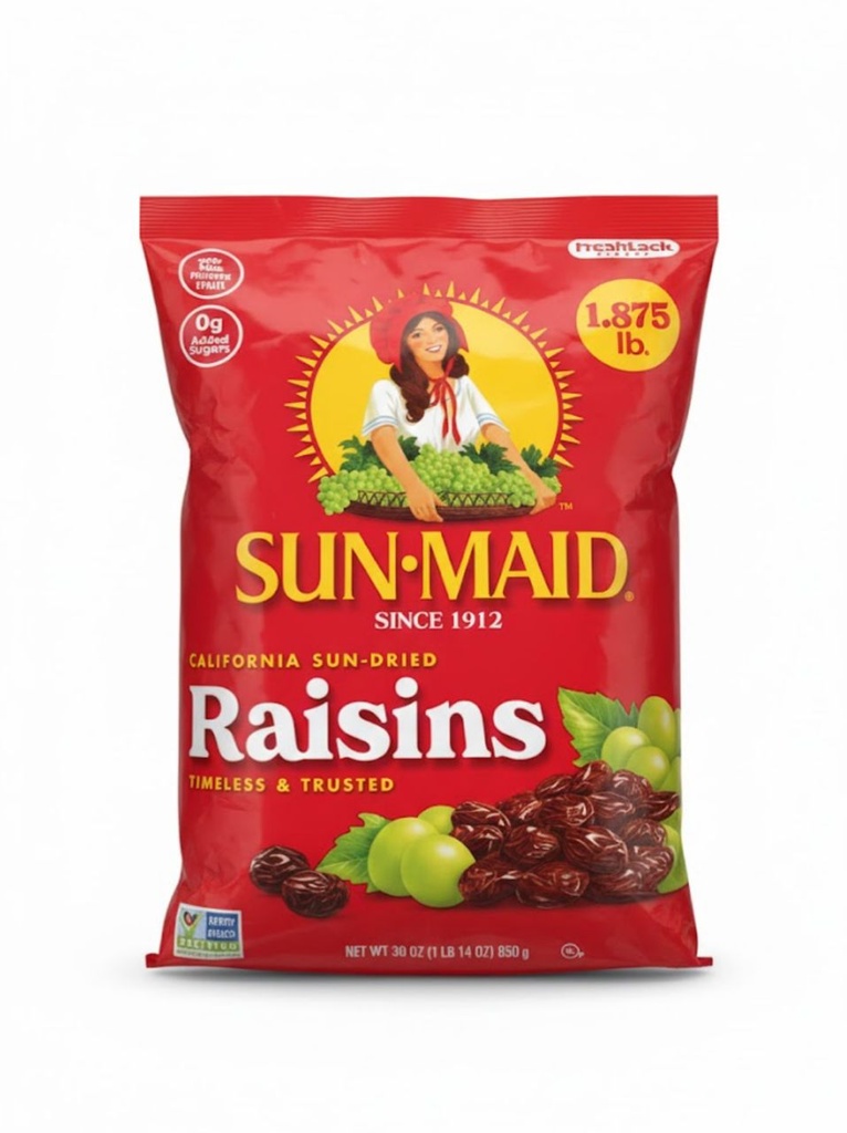 Sun-Maid Pasas De Uva Californiana Secadas Al Sol  / 850g
