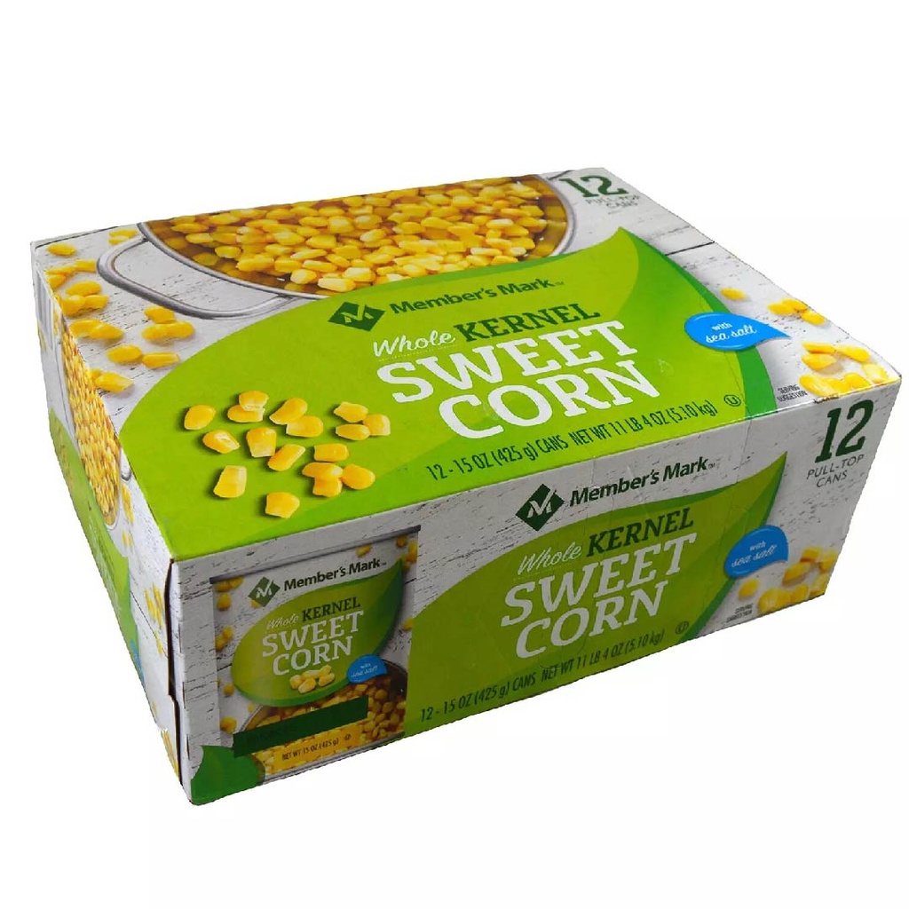Maíz Dulce Entero Members Mark, 12 Pack / 425g