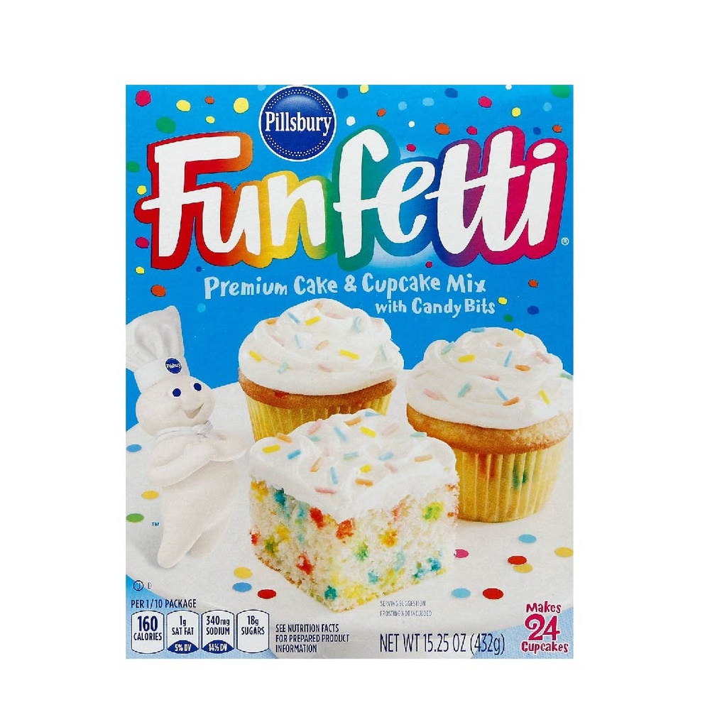 Mezcla De Torta Con Chispas De Colores Pillsbury Funfetti, 432g