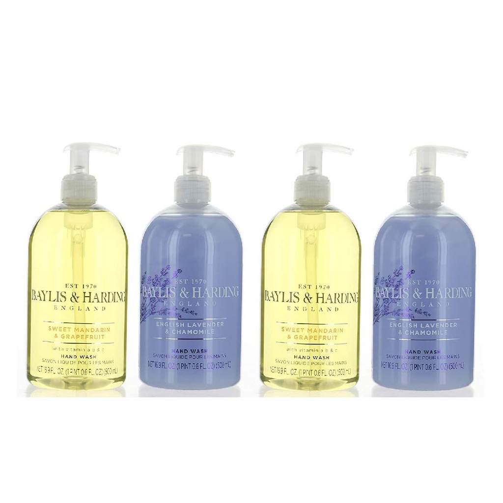 Jabón De Manos Baylis &amp; Harding / Mandarina y Lavanda 500 mL / 4 Pack