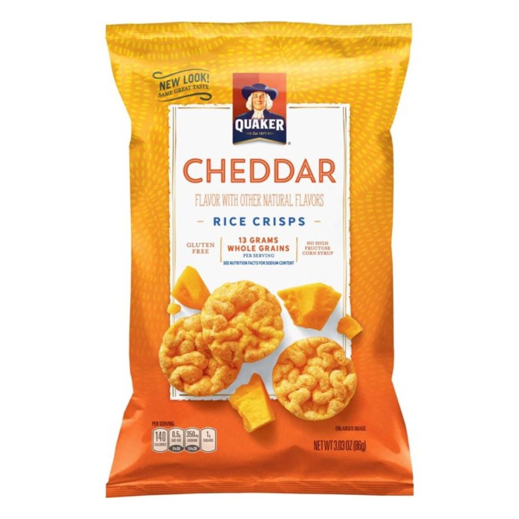Quaker Crisps De Arroz Sabor Cheddar / 86GR