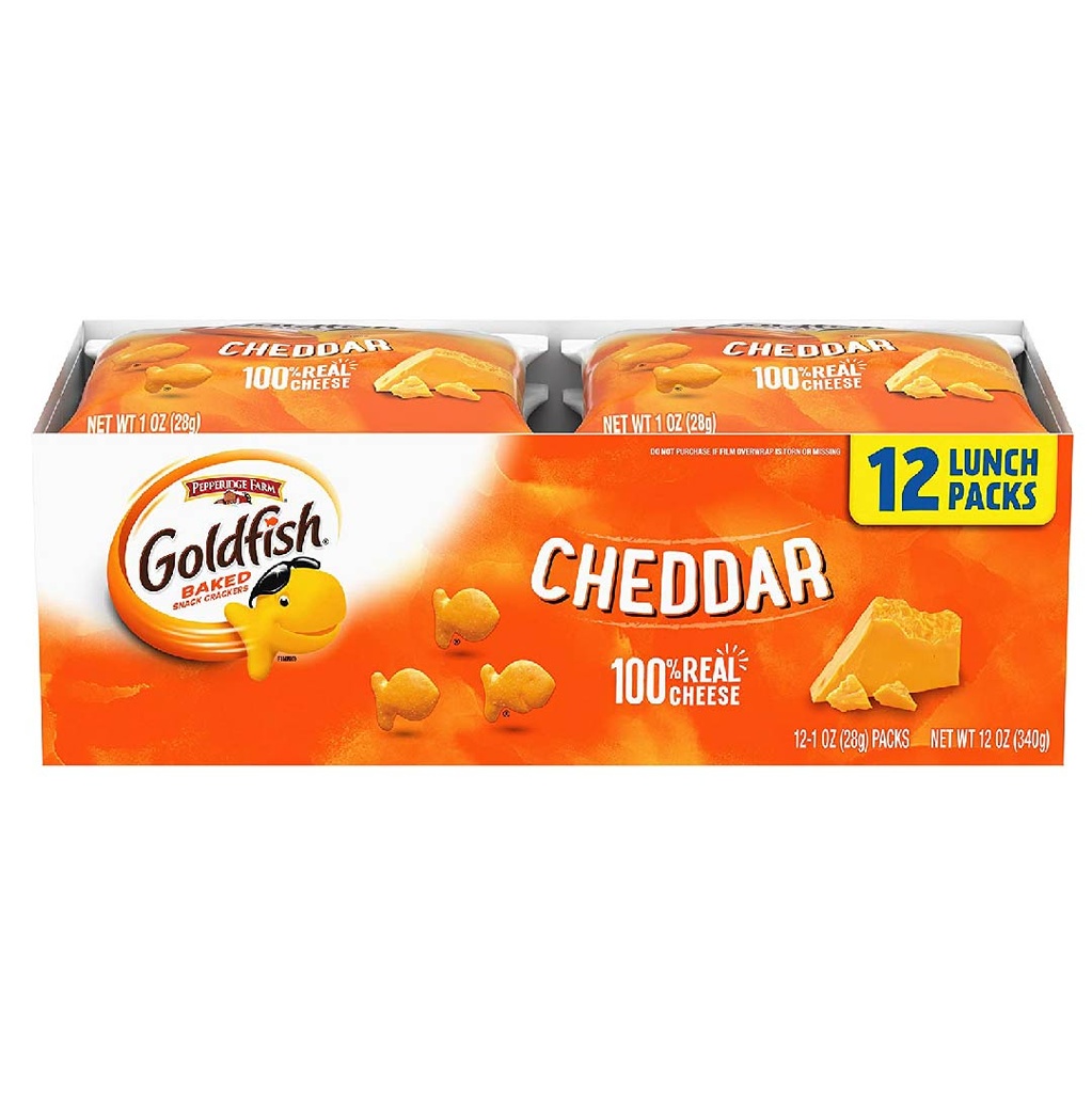 Snacks De Queso Cheddar, Goldfish / 12 Pack / 28g