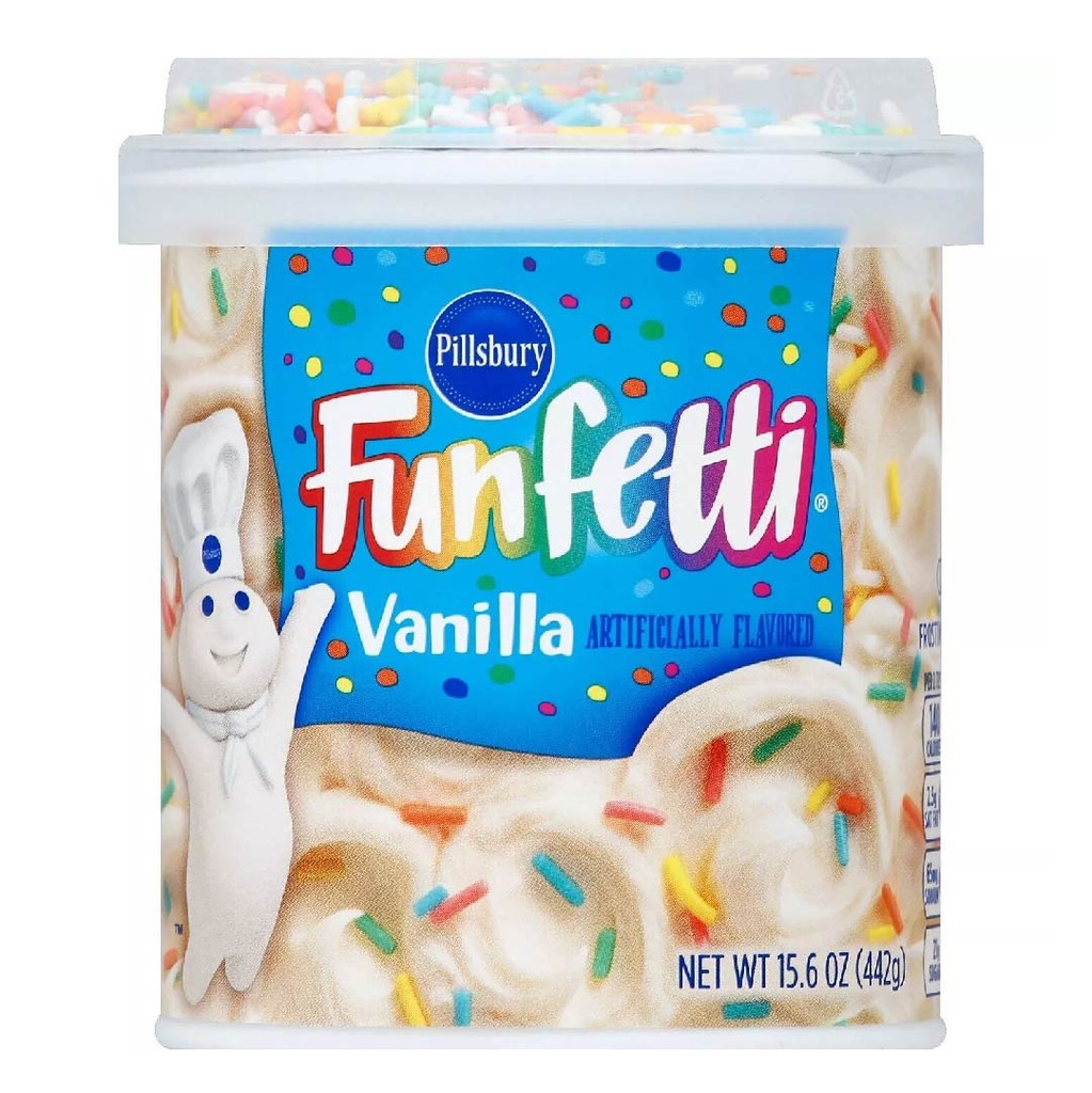 Glaseado &amp; Funfetti Vainilla, Pillsbury / 442g