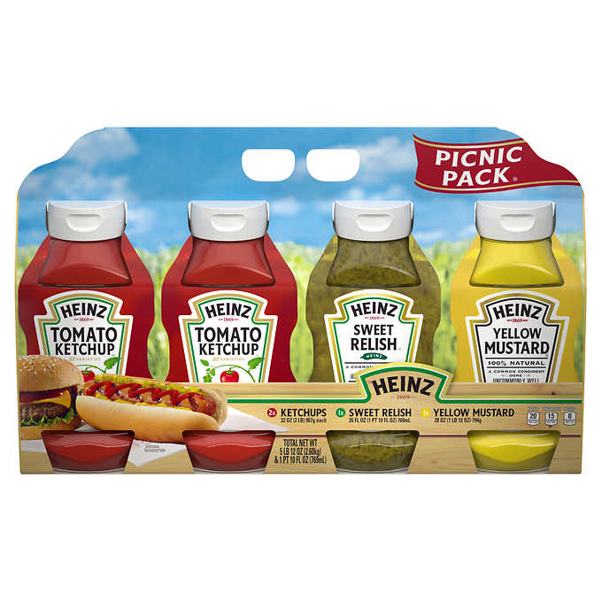 Salsas Picnic Ketchup, Mostaza, Relish 4 Pack / 769ml