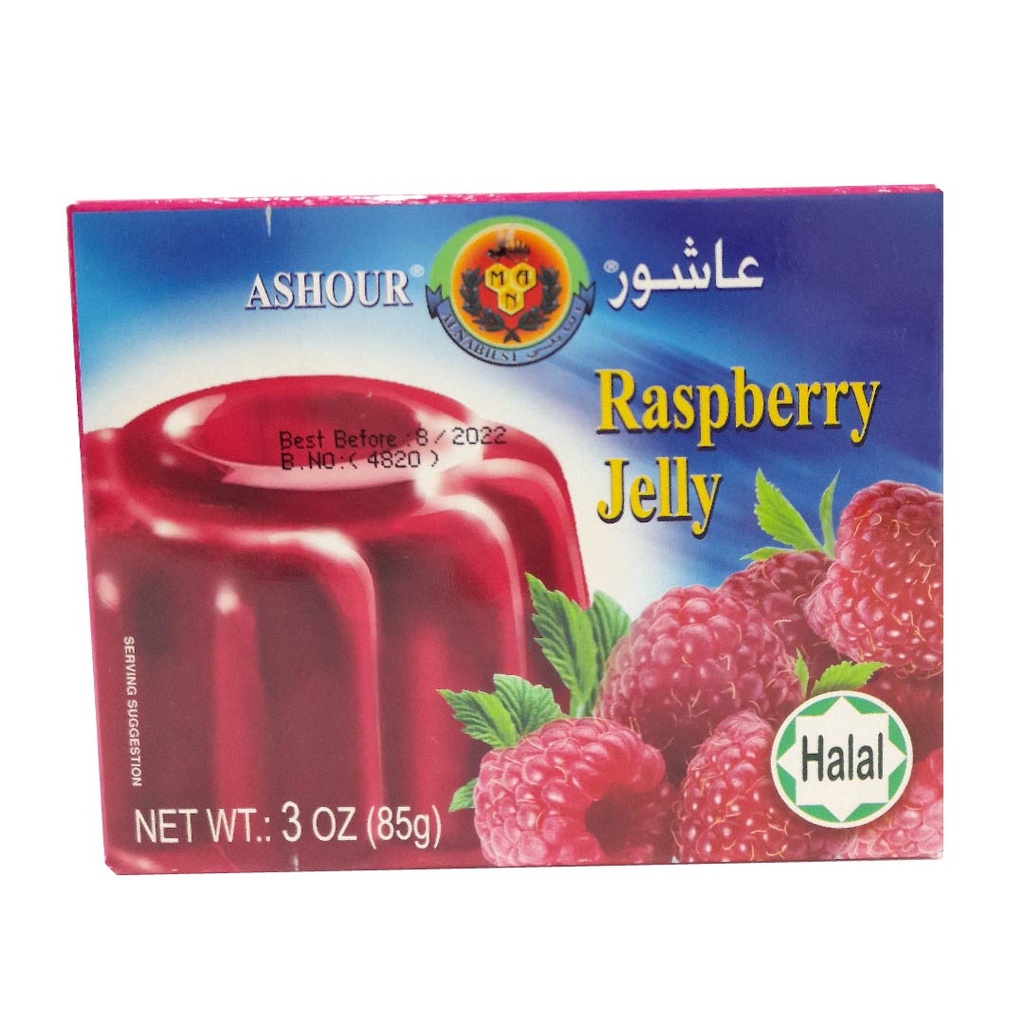 Gelatina Halal Ashour Frambuesa, 85g
