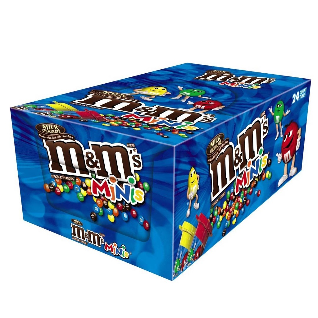 Chocolate M&amp;M Minis Milk Chocolate, 24 Pack / 30.6g