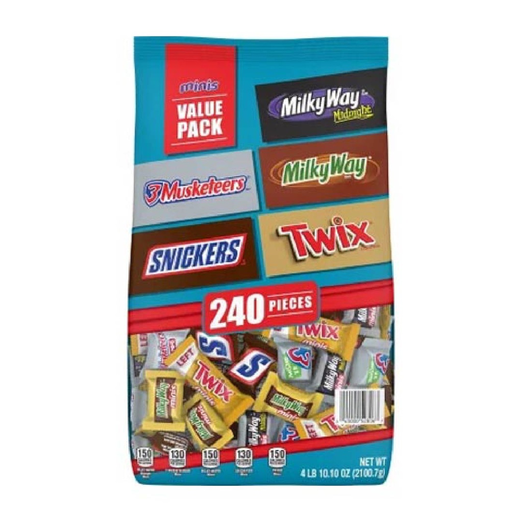 Mini Chocolates Variados Mars / 240 Pack / 1.9 Kg