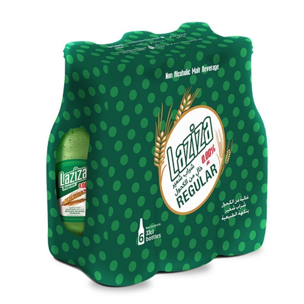 Bebida Sin Alcohol Regular, Laziza / 6 Pack / 330 mL