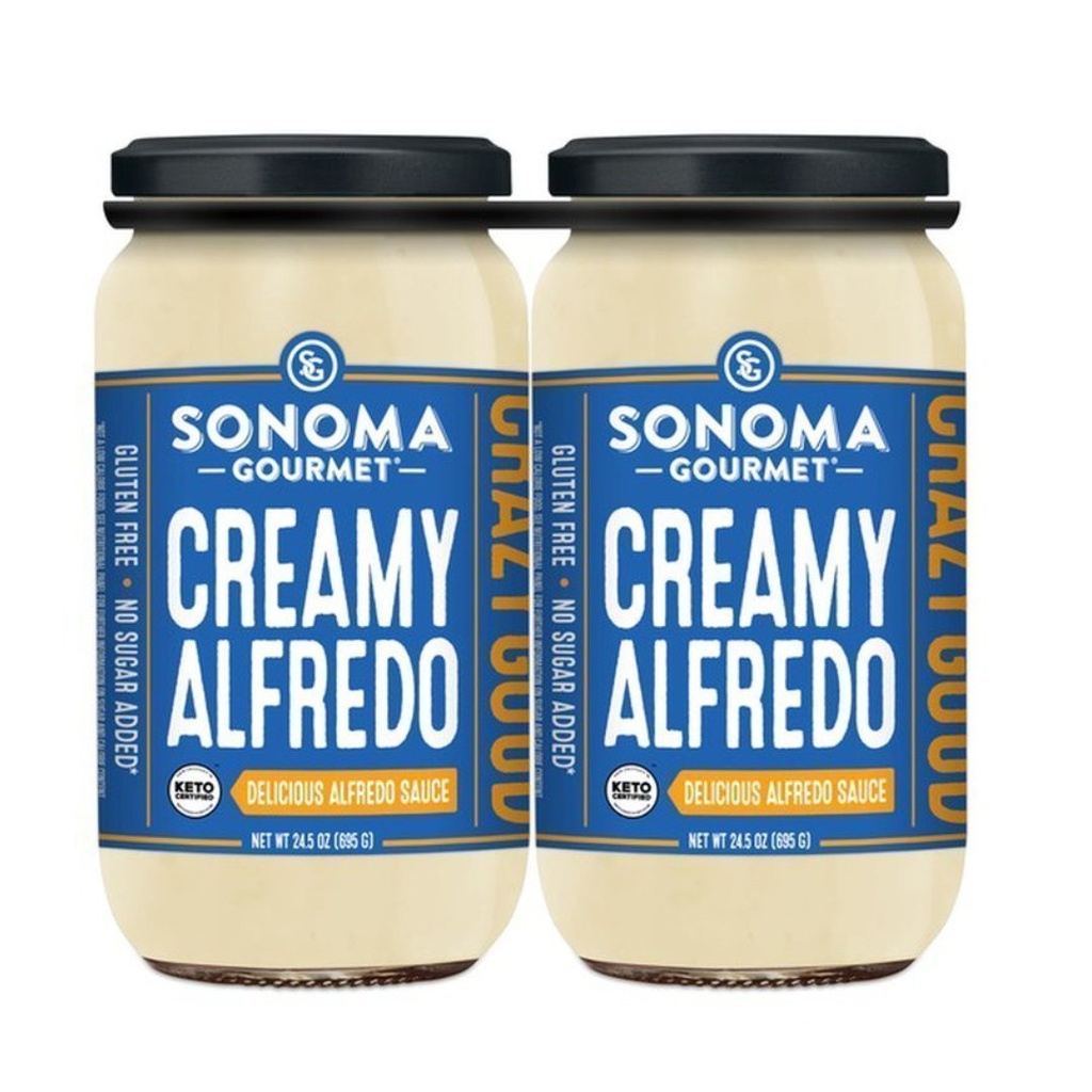Salsa Creamy Alfredo Para Pasta, Sonoma Gourmet | Sin Gluten | Sin Azúcar | 2 Pack / 695g