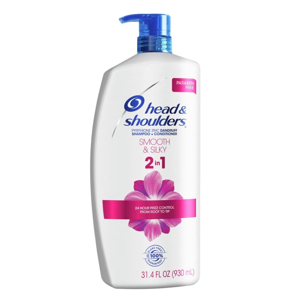 Champú y Acondicionador Anti Caspa Head&amp;Shoulders 2en1 Smooth &amp; Silky | Controla El Frizz Por 24H / 1.28 L