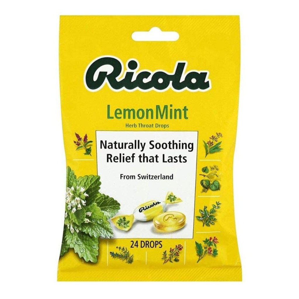 Caramelos De Alivio Natural Sabor LemonMint, Ricola / 24 Pack